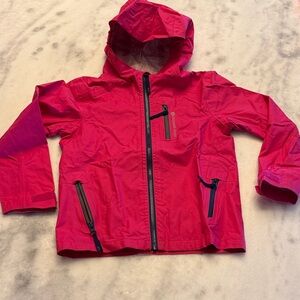 Vineyard Vines performance all weather jacket girls XS (5-6)-pink w blue trim